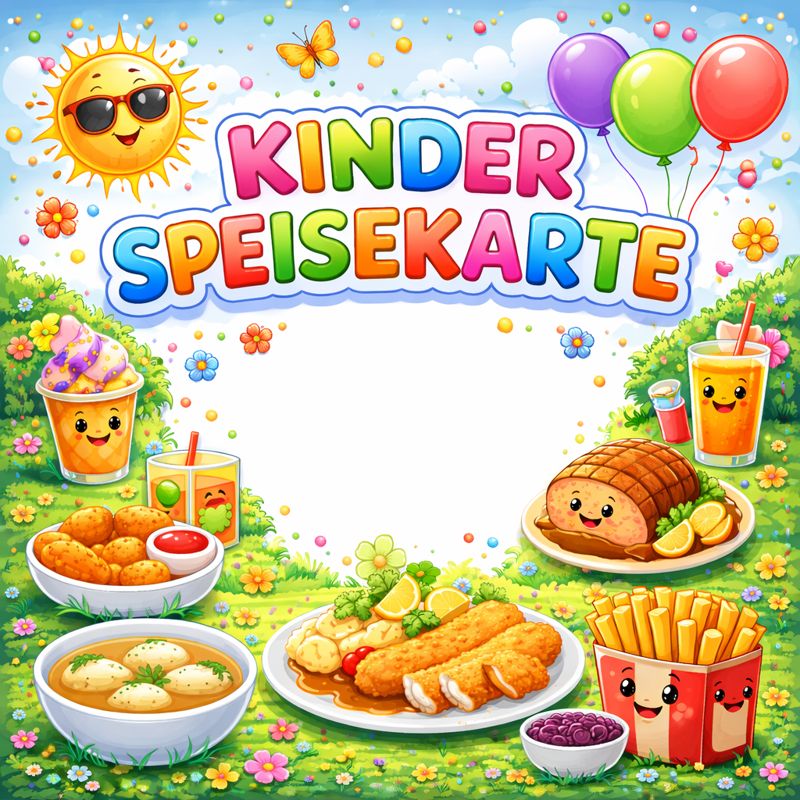 Speisenkarte für Kinder