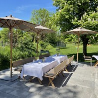 Mittagslunch auf der Terrasse des Restaurant Erber