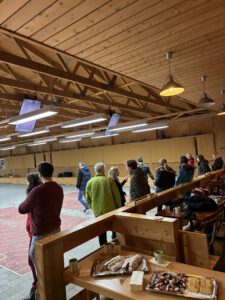 Gruppe beim Stockschießen Stockschießen in Ismaning